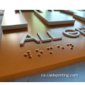 304 ss pintat de color tactil braille placa de rètol